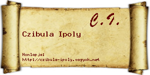 Czibula Ipoly névjegykártya